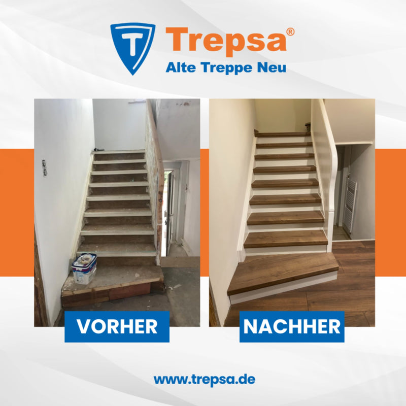 Treppe vorher und nachher – saniert von Trepsa