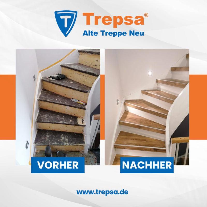 Treppe vorher und nachher – saniert von Trepsa