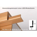 LED-Winkelleiste 1350 x 45 x 22 mm Trenovo Solution Loft Grau